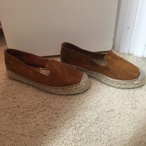 Steve Madden espadrille brown tan platform flats